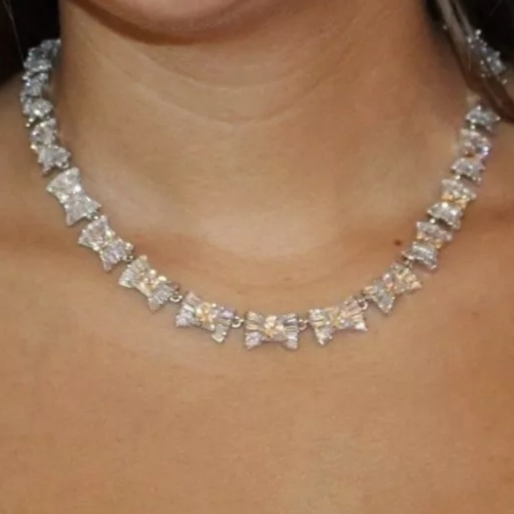 Kate Spade Le Soir Crystal Bow necklace